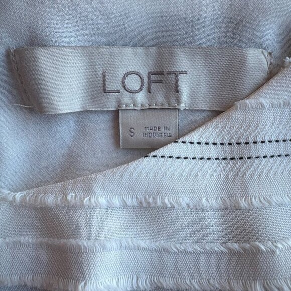 Loft long sleeve flowy cream blouse - Picture 7 of 7